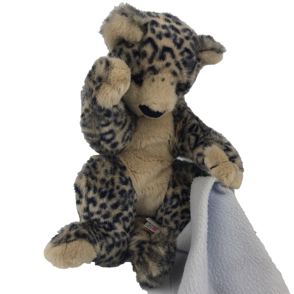 VTG Douglas Baby Larry Leopard Plush Stuffed Animal w/ Blanket 16" Cuddle Toys - Picture 1 of 15